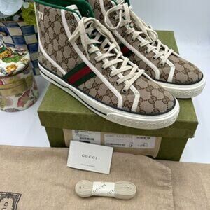Men's Gucci 1977 tennis hightop sneakers size 11.5 made in Italy